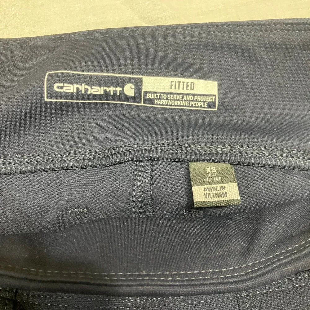 Carhartt Force Utility Leggings Navy Womens XS Fitted Work Pants Gorpcore EUC - Picture 3 of 7